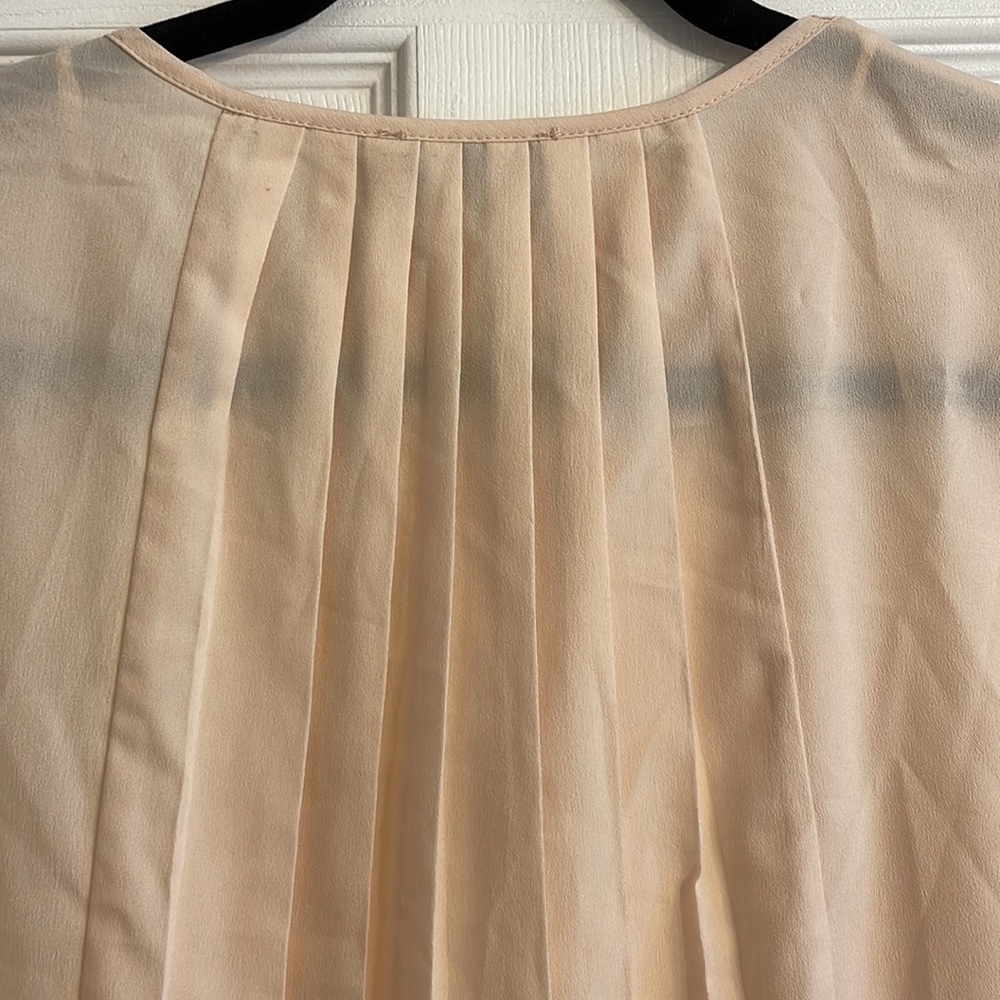 Molly Bracken Knit Top w Pleated Back and Lace Detailing, Cream, sz XS - Picture 12 of 15